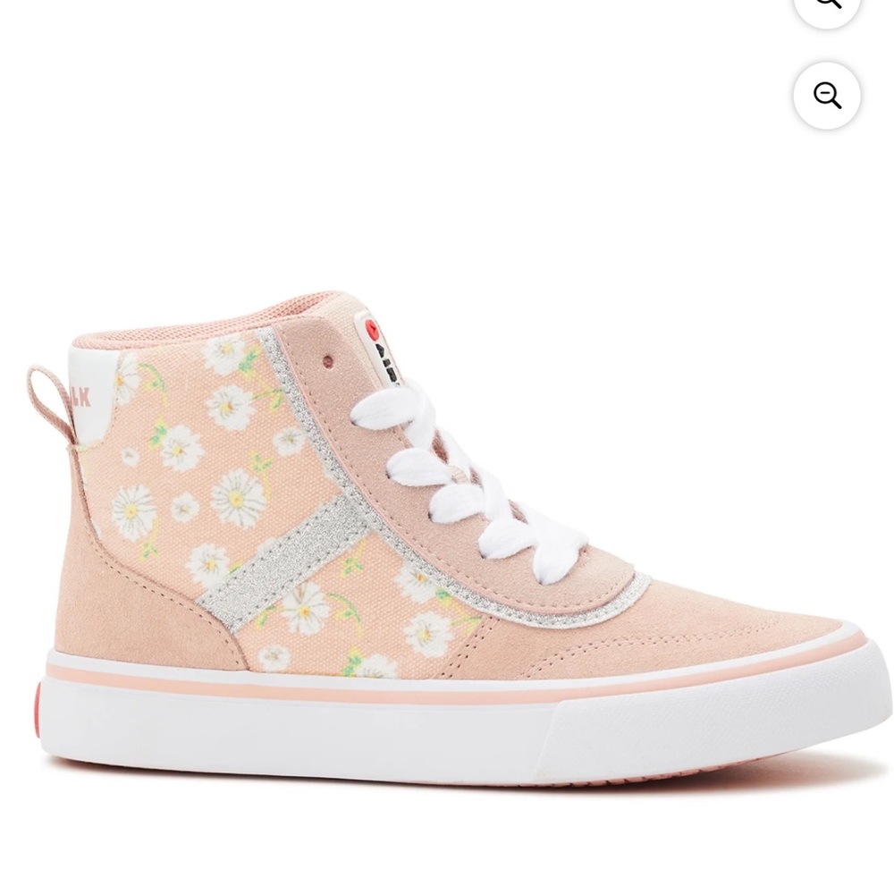Girls pink hightop airwalk sneakers, size 4